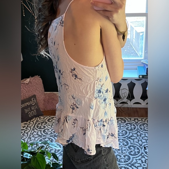 floral y2k pink and blue cami ✨ - Picture 2 of 3